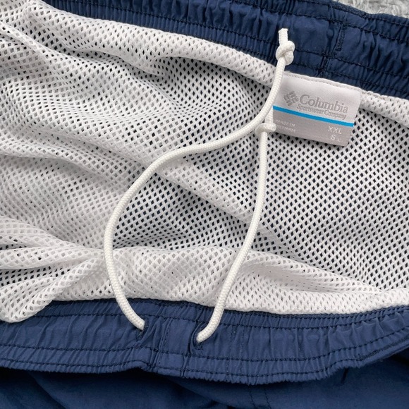 Columbia PFG Shorts Mens 2XL Blue Backcast III Mesh Lined Performance Pocket - Picture 10 of 13